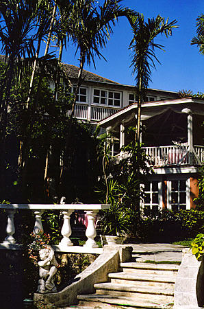 Garden of Graycliff House. Nassau, The Bahamas.