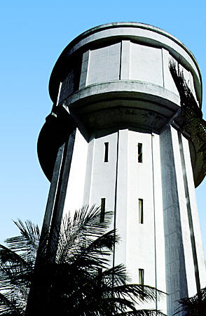 Fort Fincastle water tower (1928) with its observation deck stands 126 ft high & is 216 feet above sea level. Nassau, The Bahamas.