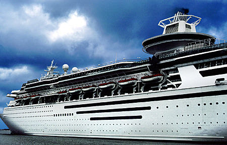 Sovereign of the Seas cruise ship. Nassau, The Bahamas.