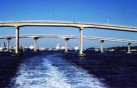 Bridges between Paradise Island & Nassau. The Bahamas.