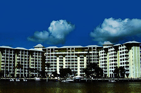 Apartment building in Port Lucaya. The Bahamas.