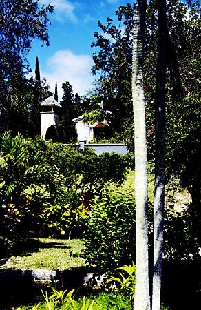 Garden of the Groves in Port Lucaya features a wedding chapel. The Bahamas.