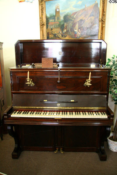 French Mechanical Piano (c1850) (Planchette Antiphonel) at Revelstoke Nickelodeon Museum. Revelstoke, BC.