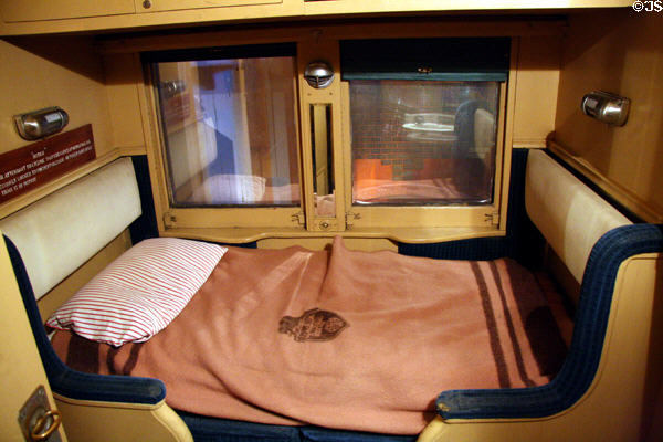 Sleeping compartment in CPR Business Car #4 at Revelstoke Railway Museum. Revelstoke, BC.