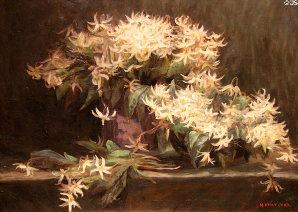 Wild Lilies painting (c1890-3) by Emily Carr at Art Gallery of Greater Victoria. Victoria, BC.