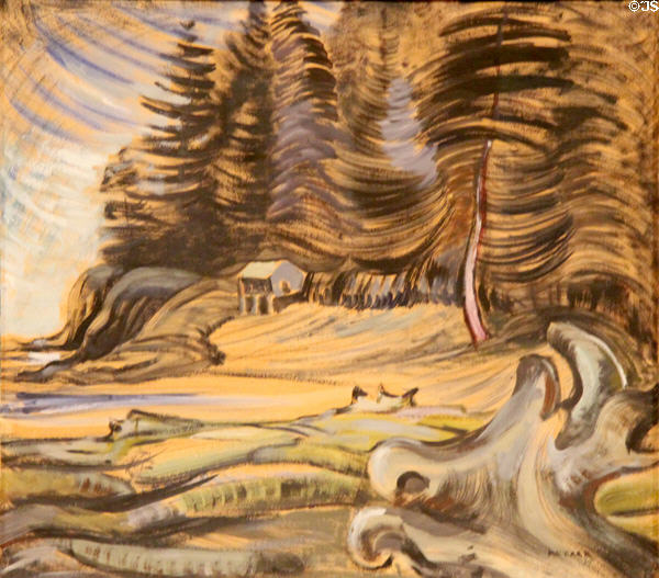 Shore & Forest (Cordova Bay) painting (1931) by Emily Carr at Art Gallery of Greater Victoria. Victoria, BC.
