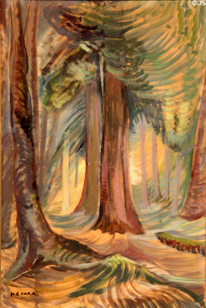 Lone Cedar painting (1936) by Emily Carr at Art Gallery of Greater Victoria. Victoria, BC.