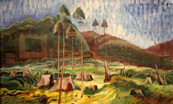 Odds & Ends painting (1939) by Emily Carr at Art Gallery of Greater Victoria. Victoria, BC.
