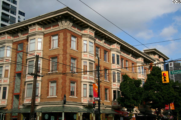 Italianate heritage block at Robson & Thurlow Sts. Vancouver, BC.