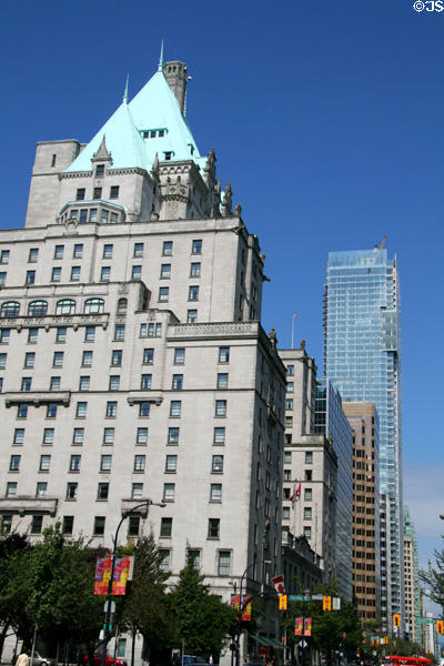 Hotel Vancouver (1939) (17 floors) (900 West Georgia St.) (former Hotel British Columbia). Vancouver, BC. Style: Chateau. Architect: Archibald & Schofield.