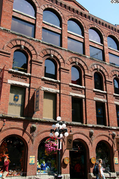 Hudson House arched windows in Gastown. Vancouver, BC.