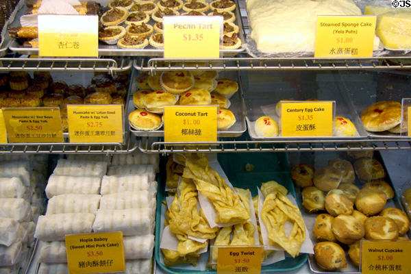 Chinese pastries in Vancouver Chinatown. Vancouver, BC.
