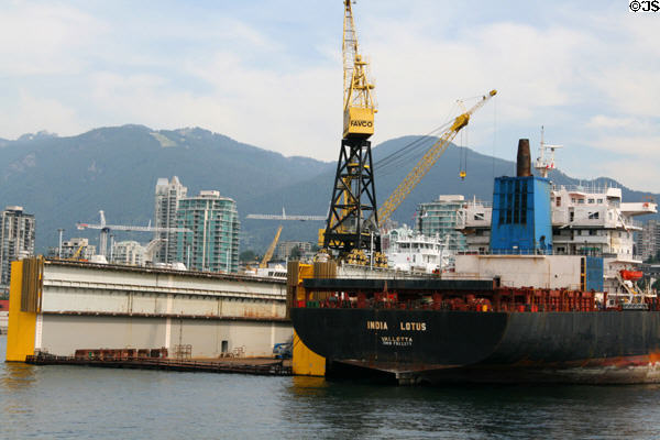 North Vancouver shipyard. Vancouver, BC.