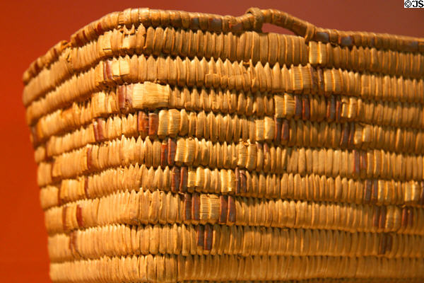 Woven basket at Vancouver Museum. Vancouver, BC.