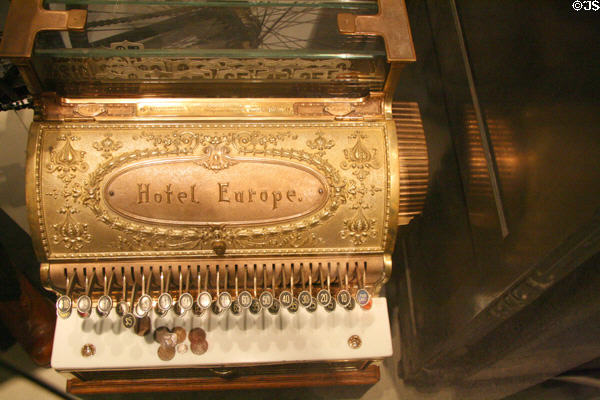 Hotel Europe cash register (c1909) at Vancouver Museum. Vancouver, BC.