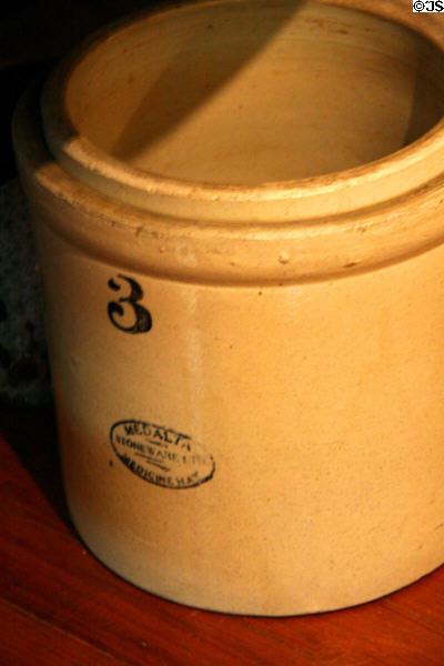 Medalta stoneware crock from Medicine Hat at Roedde House Museum. Vancouver, BC.