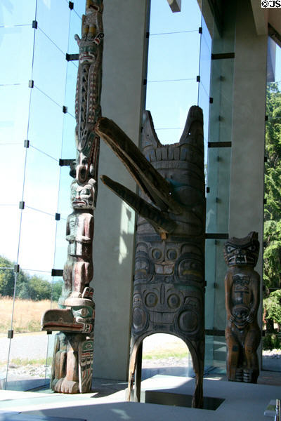 Northern Kwagiutl totem house post at Museum of Anthropology at UBC. Vancouver, BC.