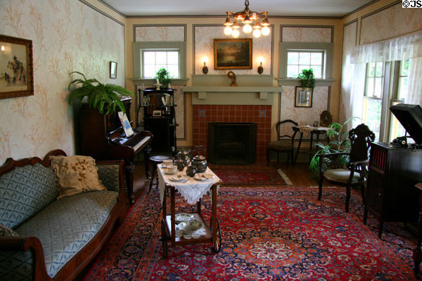 Living room of Elworth house at Burnaby Village Museum. Burnaby, BC.