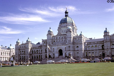 British Columbia Legislature Building (1898). Victoria, BC. Architect: Francis Rattenbury.