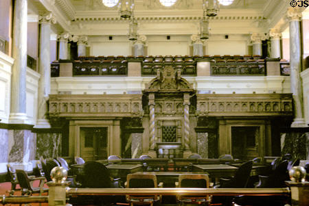 Legislative chamber of British Columbia Legislature. Victoria, BC.