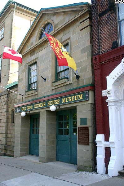 No. 2 Mechanics Volunteer Company Engine House (1840) now a fire museum. Saint John, NB. Style: Neoclassical. Architect: John Cunningham.