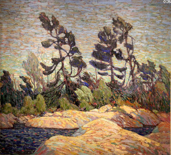 Bylet Inlet, Georgian Bay painting (1914-5) by Tom Thomson at McMichael Gallery. Kleinburg, ON.