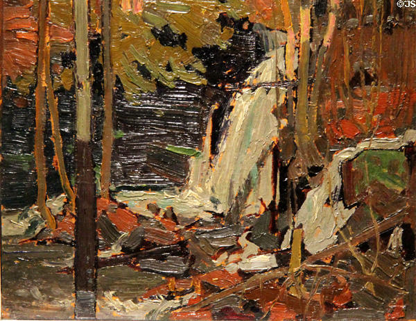 The Waterfall painting (1916) by Tom Thomson at McMichael Gallery. Kleinburg, ON.