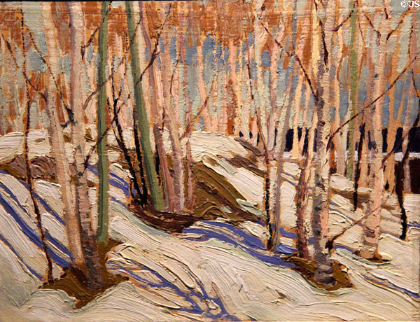 Early Spring painting (1917) by Tom Thomson at McMichael Gallery. Kleinburg, ON.