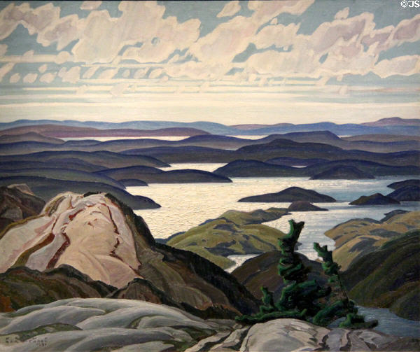 Northern Tundra painting (1931) by Franklin Carmichael at McMichael Gallery. Kleinburg, ON.