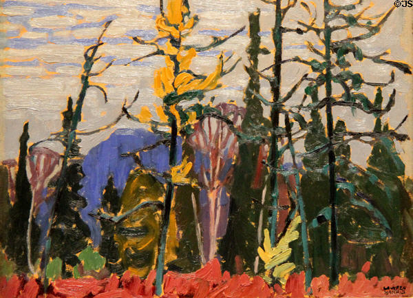 Algoma sketch painting on board (c1918) by Lawren Harris at McMichael Gallery. Kleinburg, ON.