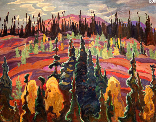 Lake Superior Country painting (1924) by A.Y. Jackson at McMichael Gallery. Kleinburg, ON.