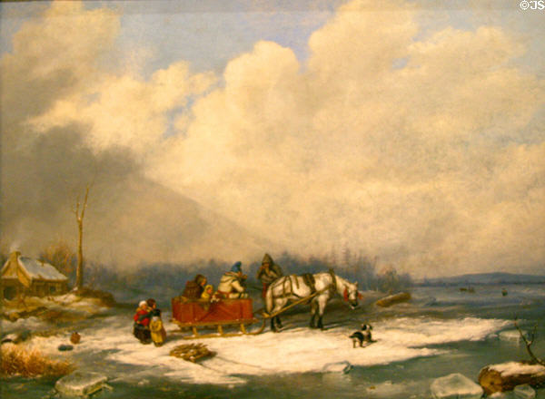 Winter Landscape (1849) by Cornelius Krieghoff at National Gallery of Canada. Ottawa, ON.