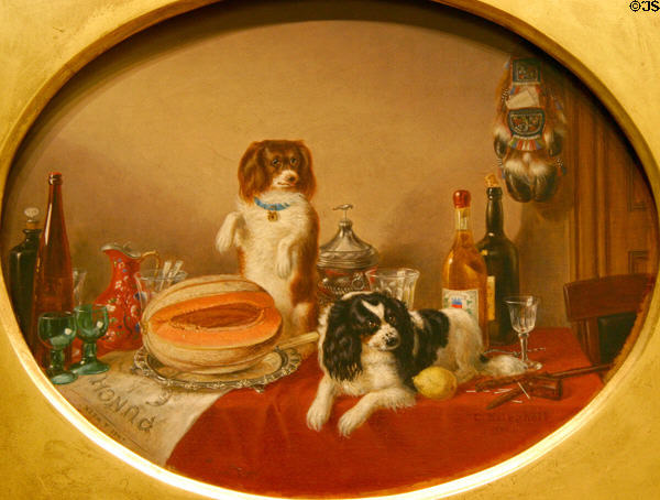 Pets & the Materials (1860) by Cornelius Krieghoff at National Gallery of Canada. Ottawa, ON.