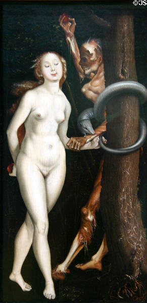 Eve, the Serpent & Death (c1510-5) by Hans Baldung Grien at National Gallery of Canada. Ottawa, ON.