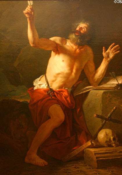 St Jerome (1780) by Jacques-Louis David at National Gallery of Canada. Ottawa, ON.