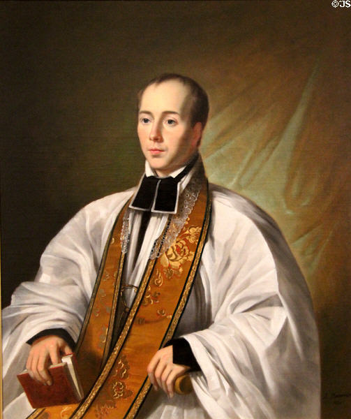 Father Charles Chiniquy portrait (1841) by Antoine Plamondon at National Gallery of Canada. Ottawa, ON.