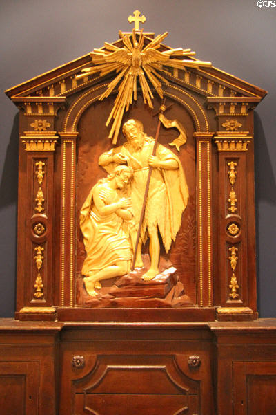 Baptism of Christ carving (1832-7) by François Fournier of Quebec at National Gallery of Canada. Ottawa, ON.