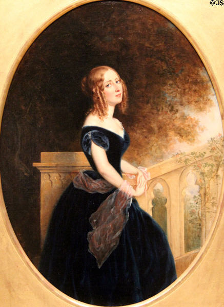 Mrs. John Beverley Robinson portrait (1845) by George T. Berthon of Toronto at National Gallery of Canada. Ottawa, ON.
