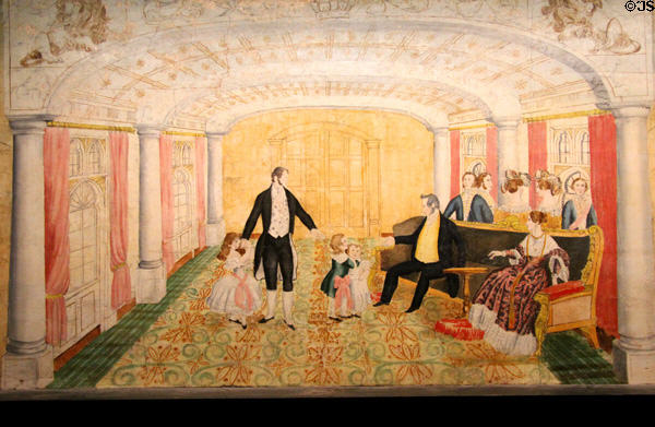Parlor detail of Croscup's painted room (c1845) of Nova Scotia at National Gallery of Canada. Ottawa, ON.