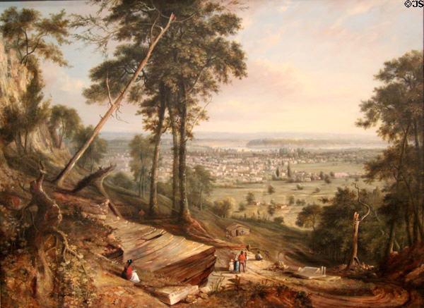 View of Hamilton, Ontario painting (1853) by Robert R. Whale at National Gallery of Canada. Ottawa, ON.