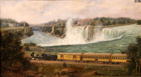 Canada Southern Railway at Niagara Falls painting (c1870) by Robert R. Whale at National Gallery of Canada. Ottawa, ON.