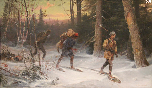 Hunters Returning with their Spoil painting (1877) by Henry Sandham at National Gallery of Canada. Ottawa, ON.