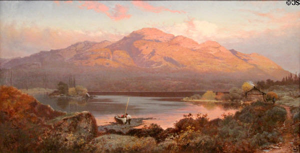 Laurentian landscape painting (1880) by John A. Fraser of Toronto at National Gallery of Canada. Ottawa, ON.