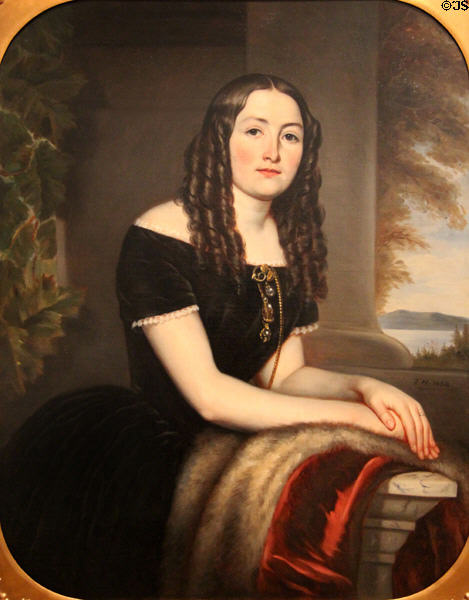 Henriette Massüe Le Moine portrait (1854) by Théophile Hamel at National Gallery of Canada. Ottawa, ON.