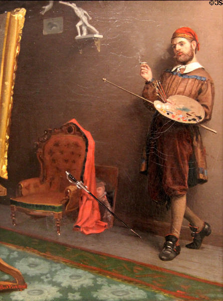 The Painter painting (1880) by Paul Peel at National Gallery of Canada. Ottawa, ON.