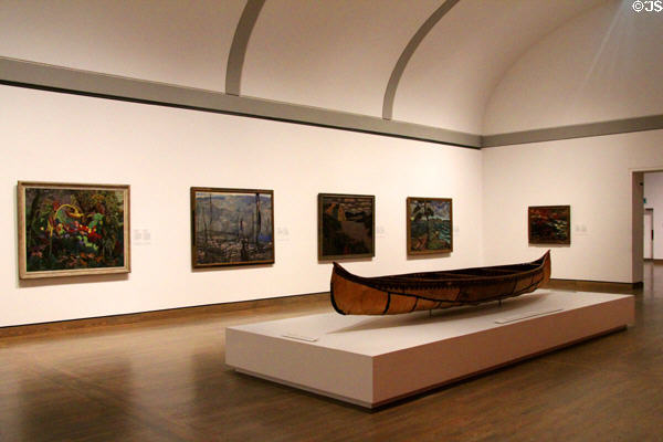 Gallery of Group of Seven painting at National Gallery of Canada. Ottawa, ON.