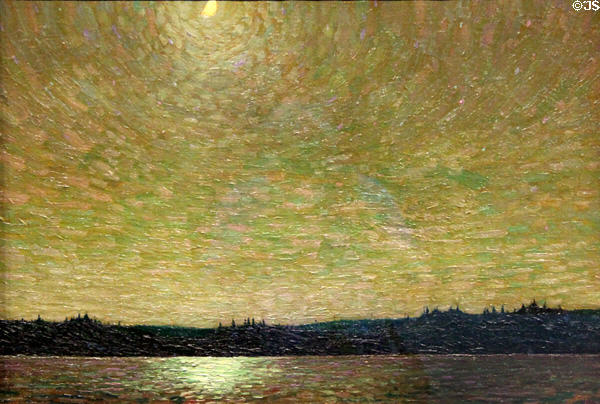 Moonlight painting (1913-4) by Tom Thomson at National Gallery of Canada. Ottawa, ON.