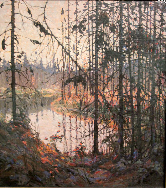 Northern River painting (1914-5) by Tom Thomson at National Gallery of Canada. Ottawa, ON.