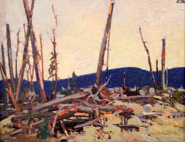 Burnt Land painting (1915) by Tom Thomson at National Gallery of Canada. Ottawa, ON.