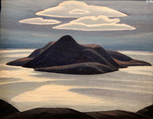 Pic Island, Lake Superior painting (c1924) by Lawren S. Harris at National Gallery of Canada. Ottawa, ON.
